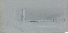 Roman Campagna, Nov. 12, 1868 (verso, from sketchbook), 1868. Creator: Jervis McEntee