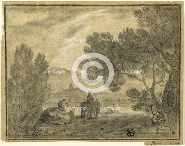 Roman Campagna with Figures, 1756. Creator: Richard Wilson.