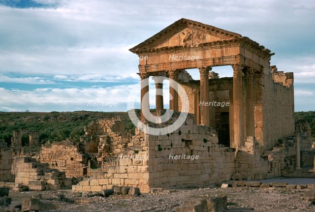 Roman capitol of Dougga, 2nd century. Artist: Unknown