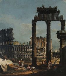 Roman Capriccio with the Colosseum, 1740s. Creator: Bellotto, Bernardo (1720-1780)