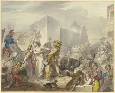 Roman carnival scene, 18th century. Creator: Johann Heinrich Ramberg