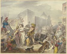 Roman carnival scene, 18th century. Creator: Johann Heinrich Ramberg