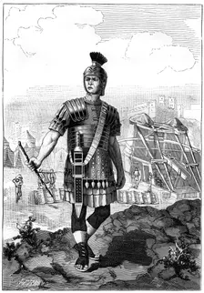 Roman centurion conquering the Gauls under Julius Caesar, 1st century BC (1882-1884)