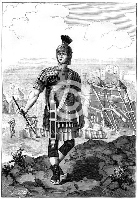 Roman centurion conquering the Gauls under Julius Caesar, 1st century BC (1882-1884). Artist: Unknown