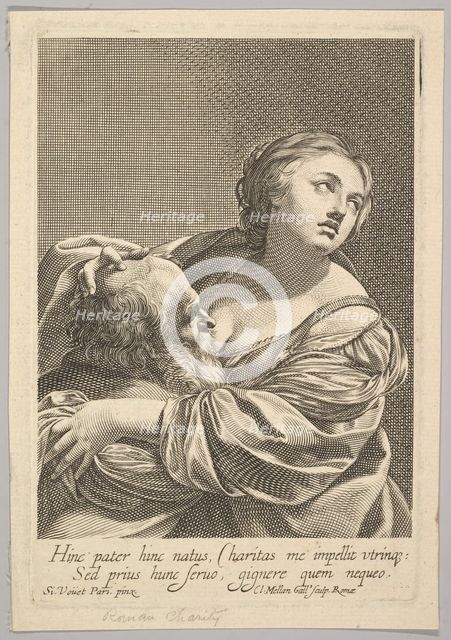 Roman Charity (La Charité romaine). Creator: Claude Mellan.