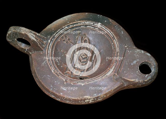 Roman clay lamp, 2nd century. Artist: Unknown