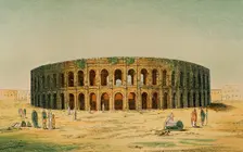 Roman amphitheater, Nimes, France, 1881. Creator: Unknown