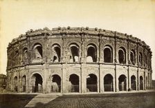 Roman amphitheatre, Nimes, France, late 19th or early 20th century