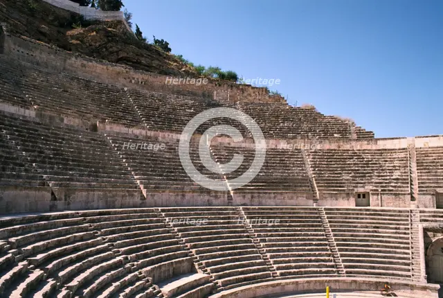 Roman amphitheatre, Amman, Jordan. Creator: Vivienne Sharp.