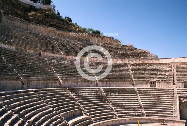 Roman amphitheatre, Amman, Jordan. Creator: Vivienne Sharp.