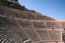 Roman amphitheatre, Amman, Jordan. Creator: Vivienne Sharp