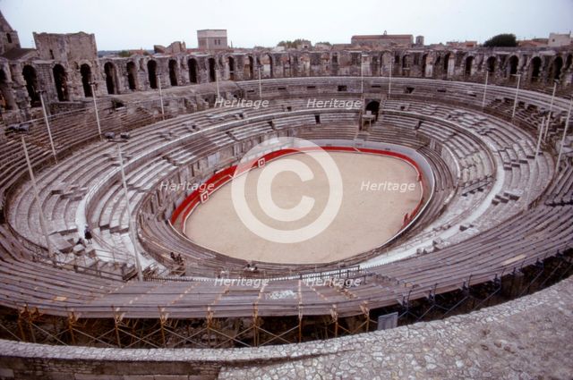 Roman Ampitheatre, Arles, France, 1st Century. Artist: CM Dixon.