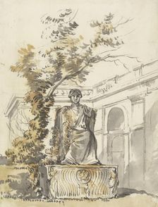 Roman antiquities in a garden. Creator: Jean Eric Rehn