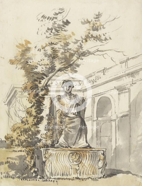 Roman antiquities in a garden. Creator: Jean Eric Rehn.