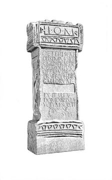 Roman altar from Hadrian's Wall, Northumberland, c1985-c1989. Artist: Frank Gardiner