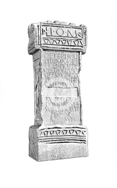 Roman altar from Hadrian's Wall, Northumberland, c1985-c1989. Artist: Frank Gardiner.