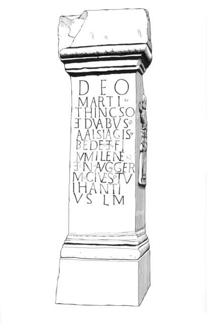 Roman altar stone, c1985-c1989. Artist: Frank Gardiner.