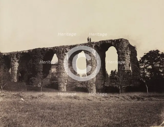 Roman Aqueduct, Beaunant, France, c. 1857. Creator: F. Chabrol (French).
