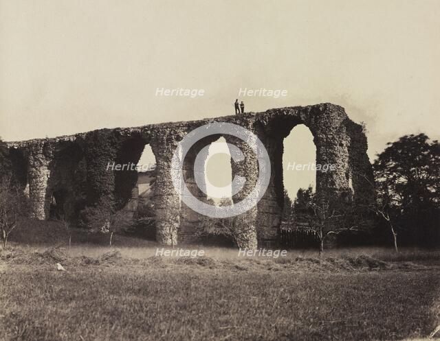 Roman Aqueduct, Beaunant, France, c. 1857. Creator: F. Chabrol (French).