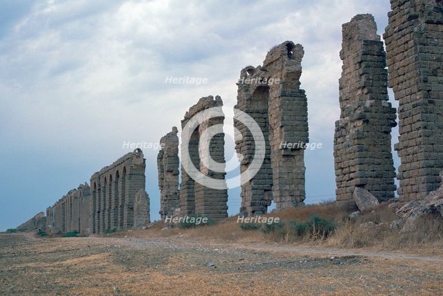 Roman aqueduct in Carthage. Artist: Unknown