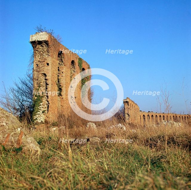 Roman aqueduct near the Appian Way, 4th century BC. Artist: Unknown