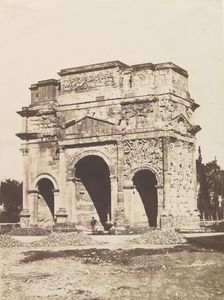 [Roman Arch at Orange], 1851. Creator: Edouard Baldus