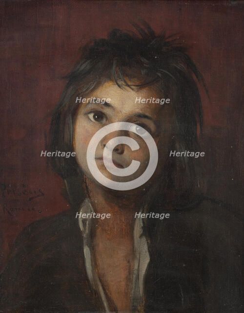 Roman boy. Study, late 19th century. Creator: Edvard Perseus.