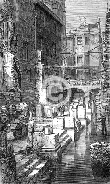 Roman baths discovered at Bath, 1883. Creator: Kemp.