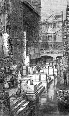 Roman baths discovered at Bath, 1883. Creator: Kemp