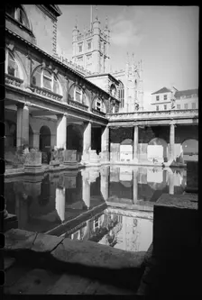 Roman Baths Museum, Abbey Churchyard, Bath, Somerset, c1955-c1980. Creator: Ursula Clark