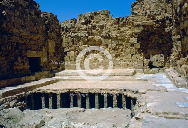 Roman Baths showing a hypocaust., c.4th century BC. Artist: Unknown