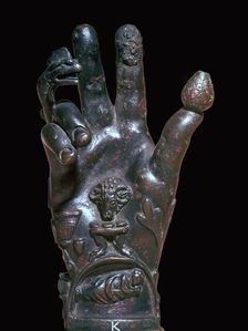 Roman bronze magic hand of fortune