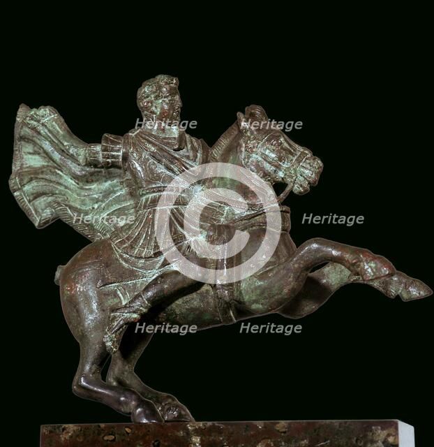 Roman bronze of Alexander the Great on horseback. Artist: Unknown