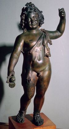 Roman bronze of the infant Bacchus