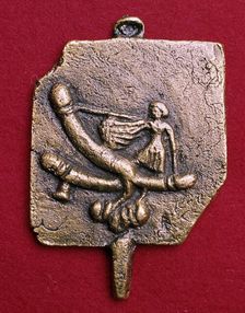 Roman bronze phallic amulet