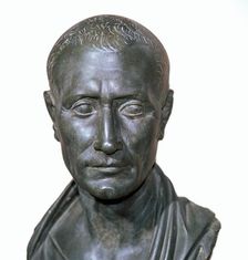 Roman bronze portrait bust of Julius Caesar, 1st century BC