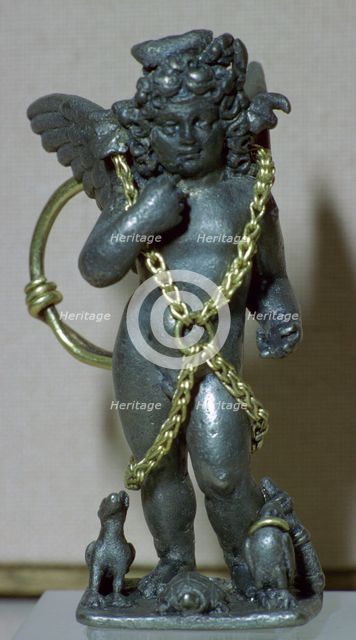 Roman bronze statuette of Harpocrates. Artist: Unknown