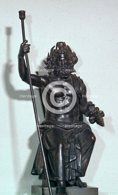 Roman bronze statuette of Jupiter, 2nd century. Artist: Unknown