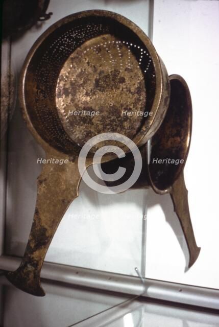 Roman bronze Strainer from Germany, c2nd century. Artist: Unknown.
