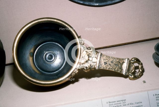 Roman Bronze Saucepan from Prickwillow, Isle of Ely, Cambridgeshire, 2nd century. Artist: Unknown.