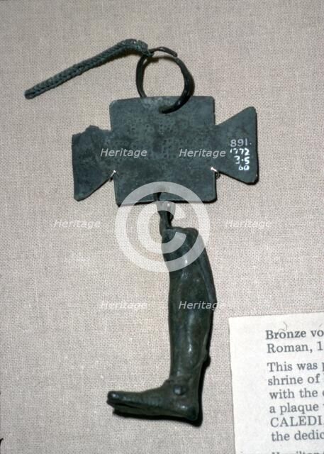 Roman bronze votive Leg, 1st-2nd century. Artist: Unknown.