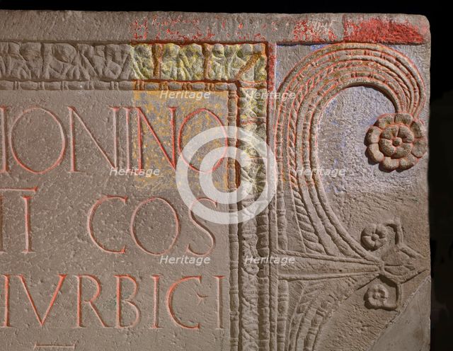 Roman building dedication, Corbridge Roman Town Museum, Northumberland, 2008 Artist: Historic England Staff Photographer.