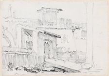 Roman Buildings with an Open Shed, 1744/1750. Creator: Joseph-Marie Vien the Elder