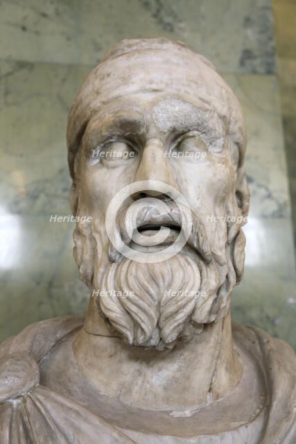 Roman bust of a Dacian tarabostes (nobleman), early 2nd century. Artist: Unknown
