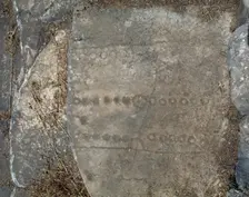 Roman games engraved into seats of the stadium, Aphrodisias (Caria Region, Anatolia, Turkey), 2000. Creator: LTL