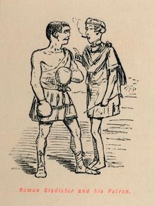 Roman Gladiator and his Patron 1852. Artist: John Leech