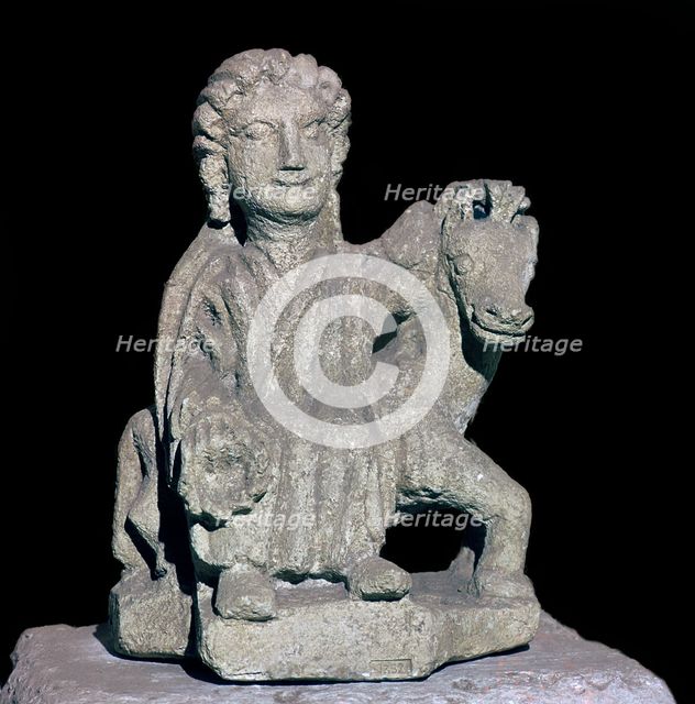 Roman depiction of the Celtic goddess Epona. Artist: Unknown