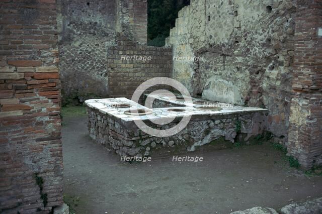 Roman food-shop in Herculaneum, 1st century. Artist: Unknown