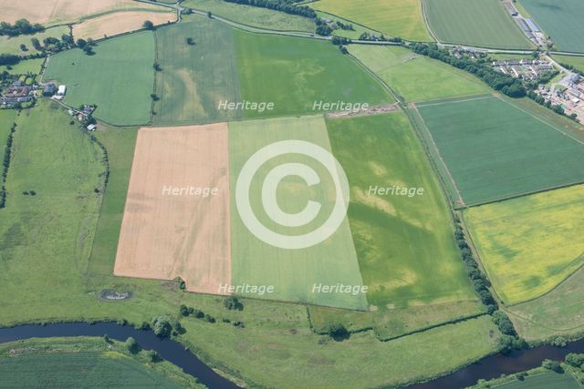Roman fort and Neolithic henge monument west of Newton Kyme, North Yorkshire, 2015. Creator: Historic England.