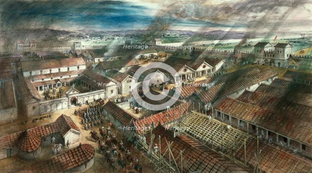 Roman fort in London, (c122 AD?). Creator: Unknown.